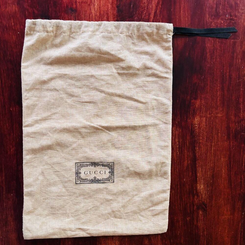 Dust Bag Gucci Beige Cotton Drawstring Storage